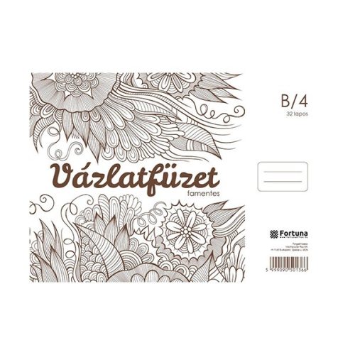 FORTUNA Famentes Vázlatfüzet -  spirálozott  - B/4 méret (32 lapos 