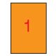 Etikett címke A/4 Apli UV-Narancssárga