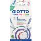 Filctoll készlet, Giotto Turbo Glitter, 8 db-os, csillámos