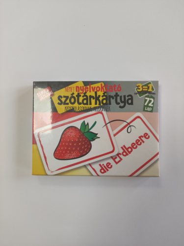 Szótárkártya német kezdő, 3 az 1-ben, 72 lap 