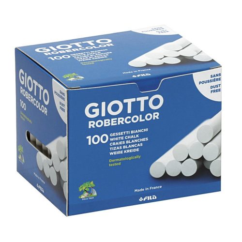 Táblakréta Giotto Robercolor fehér, kerek, pormentes, 100 db-os