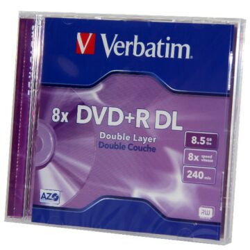 Lemez DVD+R DL Verbatim 8,5Gb 8x normál tok