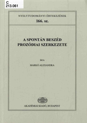 A spontán beszéd prozódiai szerkezete