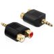 Adapter Delock 2xRCA mama- 1x3.5 jack papa