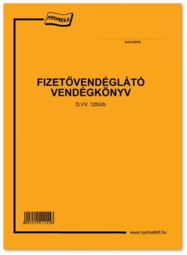 Fizetővendéglátó vendégkönyv