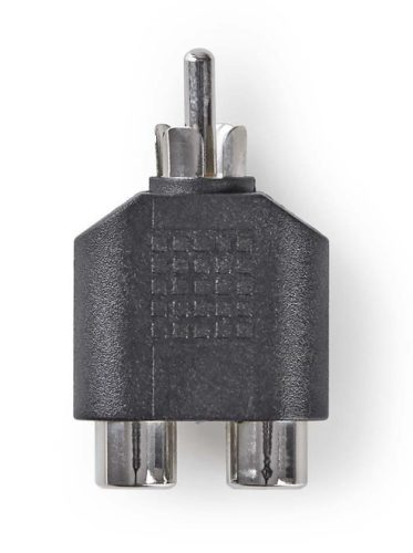 Adapter RCA - 2xRCA Nedis CAGP24940BK  Mélynyomó-adapter