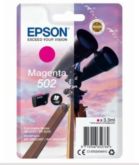 Patron Epson Claria 502 T02v3 Magenta eredeti, C13T02V34010