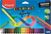 Színes ceruza készlet, háromszögletű, MAPED "Color'Peps INFINITY", 24 különböző szín