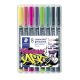 Alkoholos marker vegyes készlet, OHP, STAEDTLER "Lumocolor® 31", 8 különböző szín, 3-féle vonalvastagság