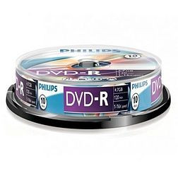 Lemez DVD-R 4.7GB Philips 10db/henger